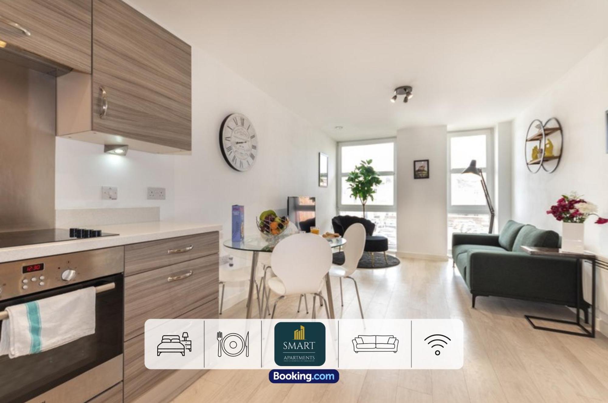 Spacious City Center Apartment By Smart Apartments Short Lets & Serviced Accommodation Apartment Southampton With Free Wifi Eksteriør billede